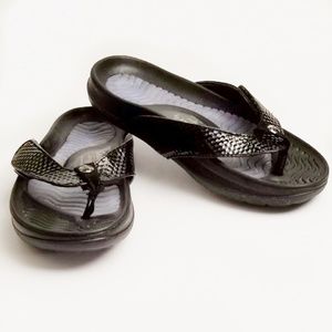 Ladies Cheeks Black Flip-Flops Size 8